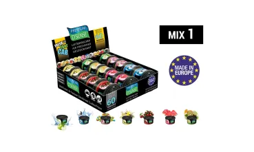 Lufterfrischer “Premium D’Sense” 15er Display MIX 1, 7 Aromen